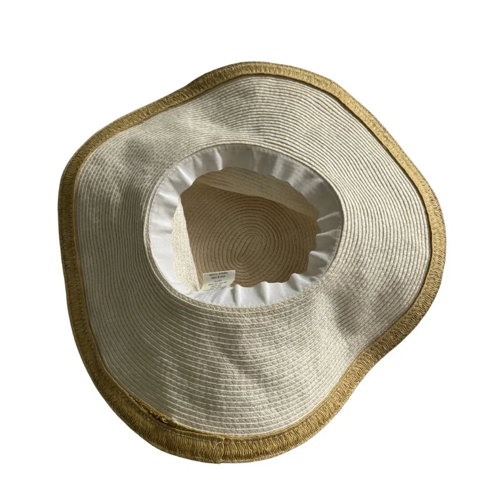 Beige Wide brimmed Floppy Sunhat